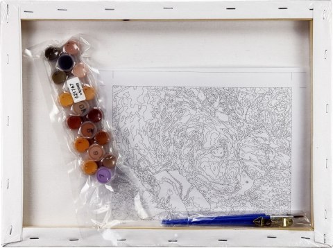 Zestaw kreatywny Malowanie po numerach 30x40cm Pies i koty Flamingo Line (FC165) Flamingo Line