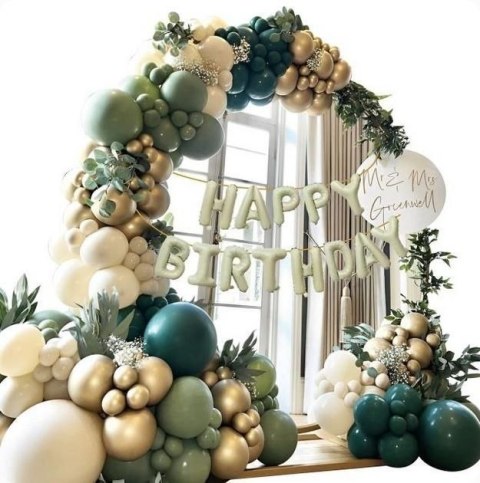 Balon gumowy zestaw balonów 134 elementy Happy Birthday mix Antella Antella