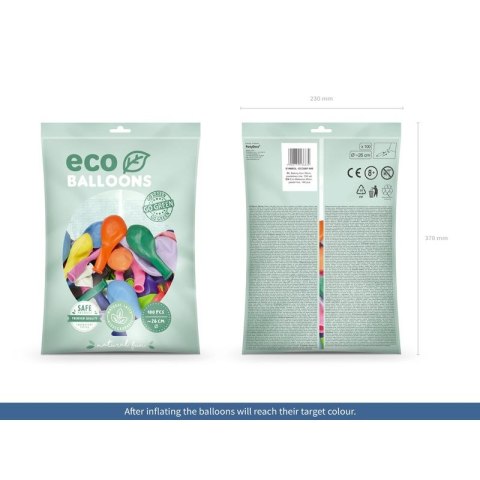 Balon gumowy Pastel Eco Balloons mix 260mm Partydeco (ECO26P-000) Partydeco