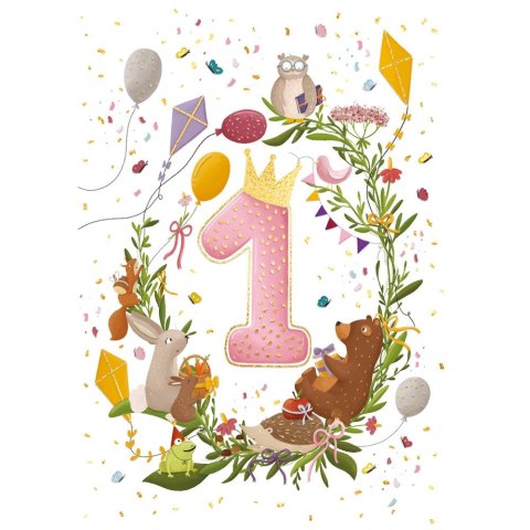 Kartka składana Karnet A5 ROCZEK RÓŻOWY A5 Henry (5907465664301) Henry