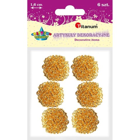 Kulka Craft-Fun Series druciana 1,6cm złota Titanum (PJ501) Titanum