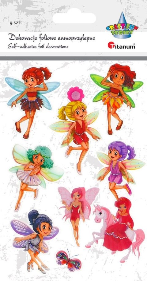 Naklejka (nalepka) Craft-Fun Series foliowe 3D małe wróżki Titanum (MXM-012) Titanum