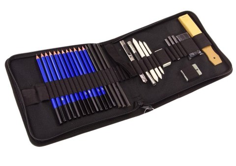 Ołówek Zestaw Artystyczny Do Szkicowania Ołówki Akcesoria 32 El mix Lean (17968) Lean