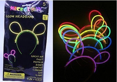 Opaska FLUO, świecąca w ciemności, opak.4szt Adar (594555) Adar