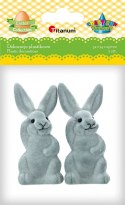 Ozdoba wielkanocna Craft-Fun Series królik plastikowy szary Titanum (2324003) Titanum