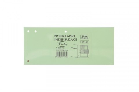 Przekładka czysta indeksująca 1/3 A4 seledyn 160g 50k Protos Protos