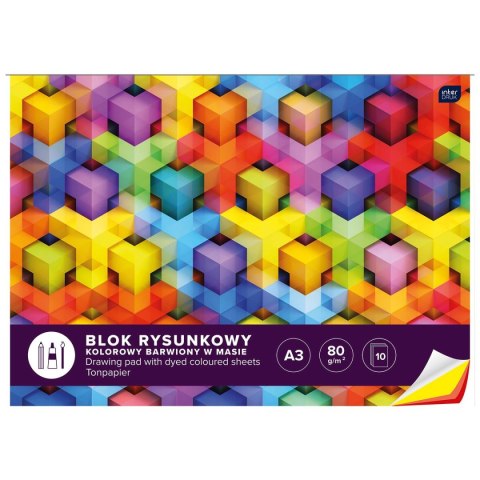 Blok rysunkowy Interdruk A3 mix 80g 10k (BLRA3K10) Interdruk