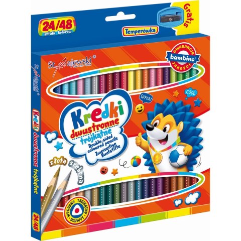 Kredki ołówkowe Bambino dwustronne 48 kol. St.Majewski St.Majewski