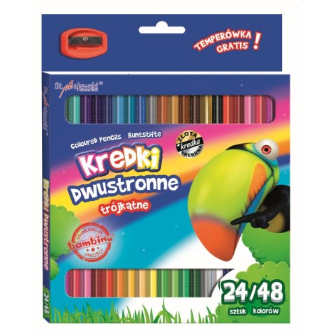 Kredki ołówkowe Bambino dwustronne 48 kol. St.Majewski St.Majewski