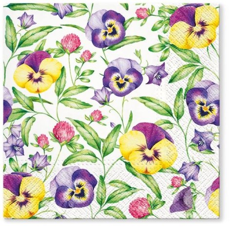 Serwetki Beautiful Pansies mix bibuła [mm:] 330x330 Paw (TL703100) Paw