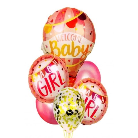 Balon foliowy zestaw balonów Girl 6szt. Antella (BCS-402) Antella