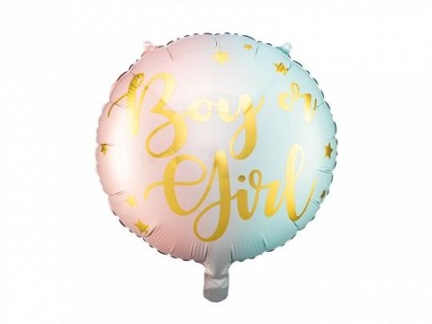 Balon foliowy Partydeco Boy or Girl, 35cm 14cal (FB83) Partydeco