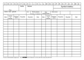 Druk samokopiujący kartoteka magazynowa (karton twardy) A5 A5 100k. Stolgraf (M24) Stolgraf