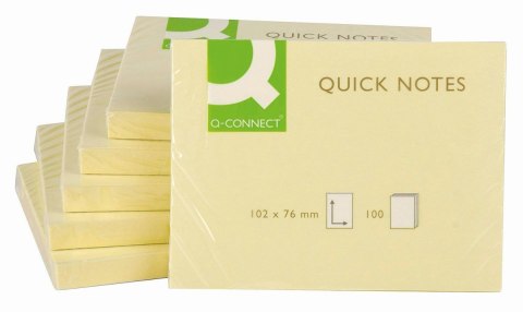 Notes samoprzylepny (karteczki) żółty jasny 100k [mm:] 102x76 Q-Connect (KF01410) Q-Connect