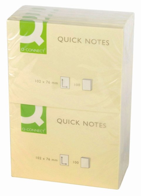 Notes samoprzylepny (karteczki) żółty jasny 100k [mm:] 102x76 Q-Connect (KF01410) Q-Connect