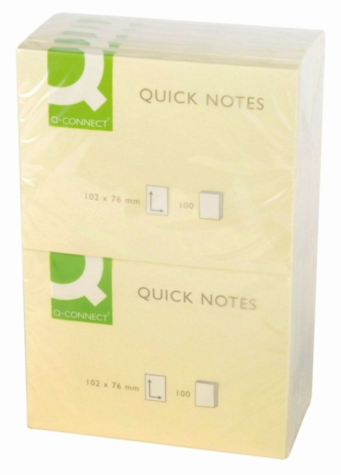 Notes samoprzylepny (karteczki) żółty jasny 100k [mm:] 102x76 Q-Connect (KF01410) Q-Connect
