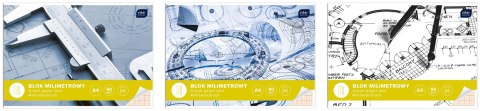 Blok milimetrowy A4 80g 20k Interdruk (BLMIA4) Interdruk