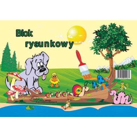 Blok rysunkowy A4 biały 80g 19k [mm:] 210x297 Protos Protos