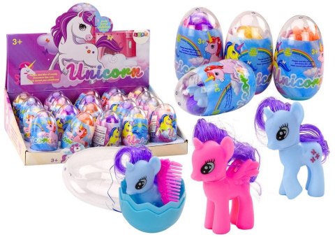 Figurka Jednorożec W Jajku Kolorowy Do Czesania Grzebień Magiczne Jajko Mix Lean (18973) Lean