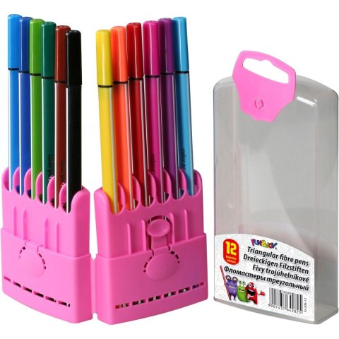 Flamaster trójkątne 12 kol. Fun&Joy (FJ-206-12) Fun&Joy