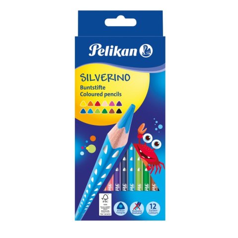 Kredki ołówkowe Silverino 700634 12 kol. Pelikan (100401597) Pelikan