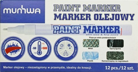 Marker olejowy wkład biały 1,0mm okrągła końcówka Munhwa (8801006713183) Munhwa