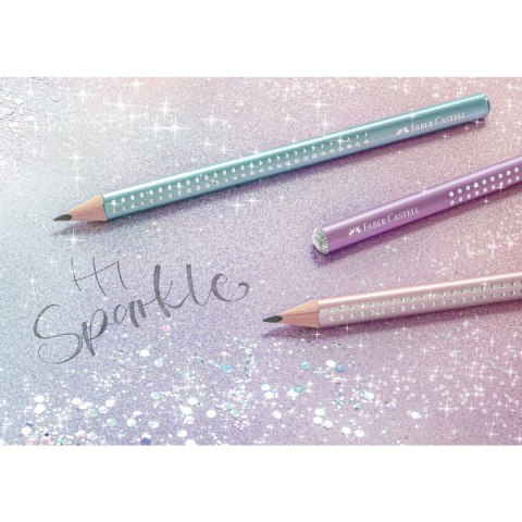 Ołówek Jumbo Sparkle metallic fioletowy B Faber Castell (111663 FC) Faber Castell