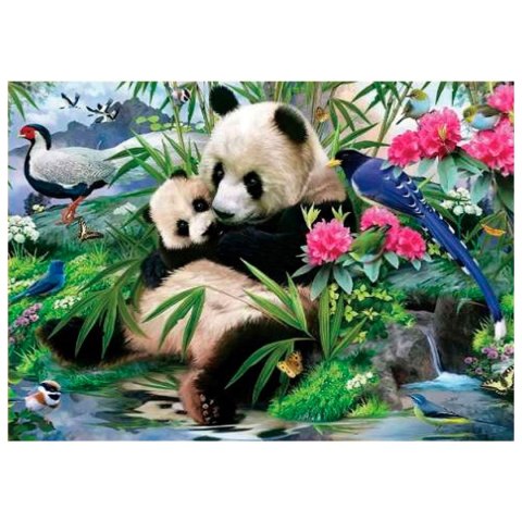 Zestaw kreatywny Diamentowa mozaika 30x40cm Panda 1 Flamingo Line (TGD72661) Flamingo Line
