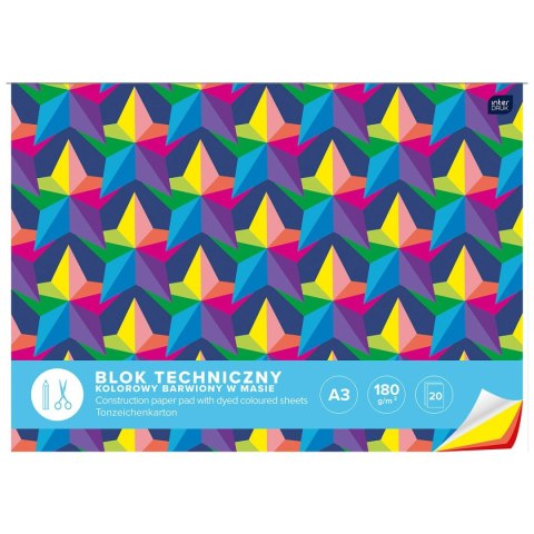 Blok techniczny A3 mix 180g 20k Interdruk (BLTKA3LUX) Interdruk