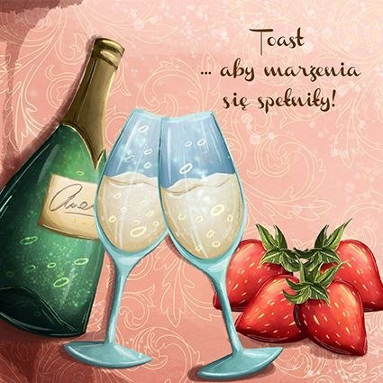 Kartka składana KARNET KW SZAMPAN kw Henry (5907465661294) Henry