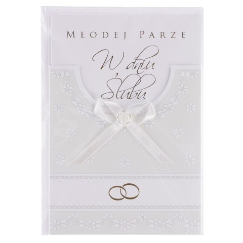 Kartka składana laurka B6 exclusive satyna ślub B6 (5902221807565)