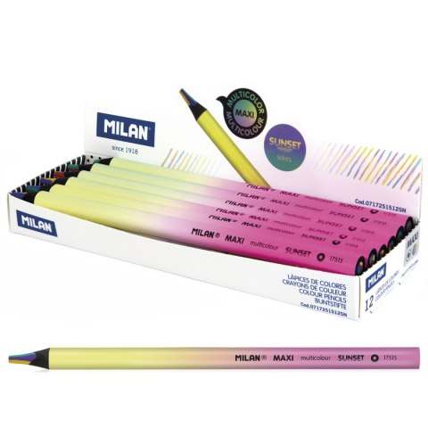 Kredki ołówkowe Sunset Maxi 12 kol. Milan (0717251512SN) Milan