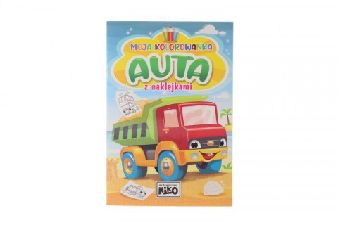 Książeczka edukacyjna Moja kolorowanka z naklejkami. Auta Niko Niko