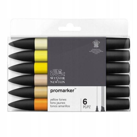 Marker specjalistyczny Zestaw 6szt yellow tones wkład mix Winsor (0290157) Winsor