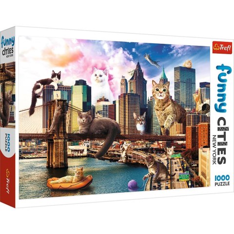 Puzzle Trefl Koty w Nowym Jorku 1000 el. (10595) Trefl