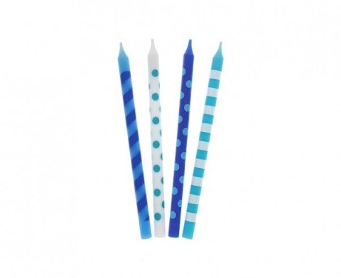 Świeczka urodzinowa Kolorowe grochy,niebieski mix 16szt. Godan (SF-KGRN) Godan