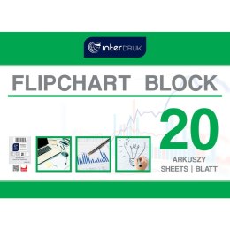 Blok do tablic flipchart Interdruk A1 20k. 80g czysty [mm:] 1000x640 (FLI20) Interdruk