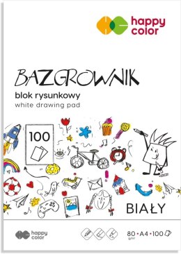 Blok rysunkowy Happy Color A4 biały 80g 100k (HA 3708 2030-0B100) Happy Color