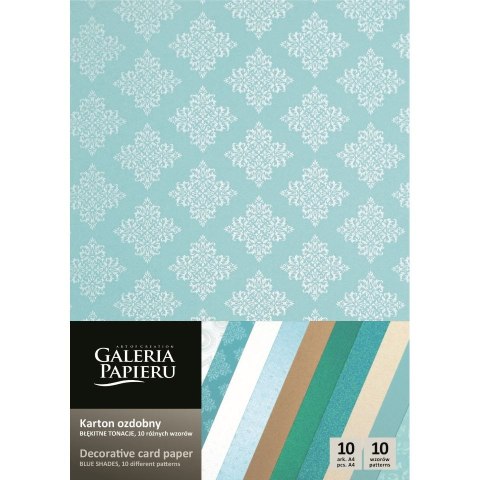 Papier ozdobny (wizytówkowy) Błękitne Tonacje A4 błękitny 210-250g Galeria Papieru (208925) Galeria Papieru