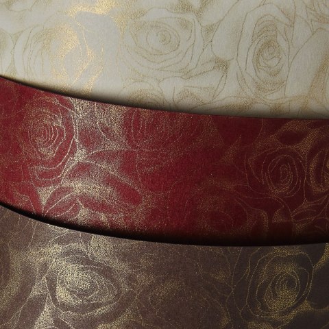 Papier ozdobny (wizytówkowy) róże A4 bordowy 250g Galeria Papieru (202916) Galeria Papieru