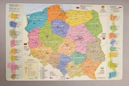 Podkład na biurko Zachem mapa polski mix gumowany plastik [mm:] 580x380 Zachem