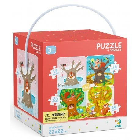 Puzzle Dodo 4 w 1 Pory roku 12-16-20-24 el. (DOP300125) Dodo