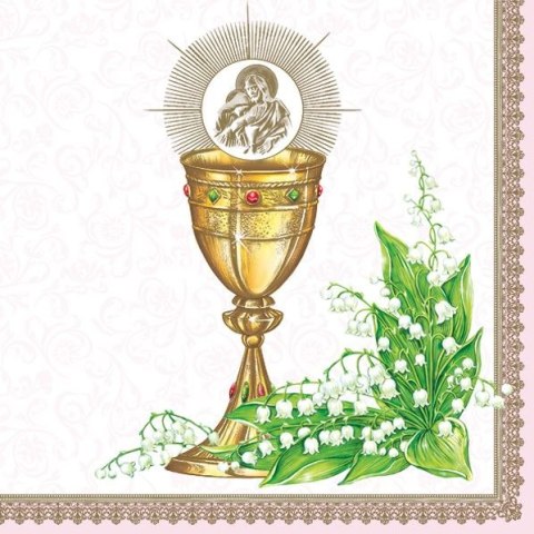 Serwetki komunia mix bibuła [mm:] 330x330 Pol-mak (SL ko) Pol-mak