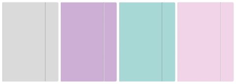 Teczka kartonowa na gumkę pastel HOLOGRAM A4+ mix Interdruk Interdruk