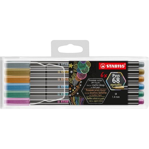 Flamaster Pen 68 metallic 6 kol. Stabilo (6806/8-11-01) Stabilo