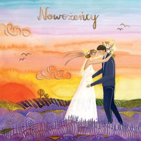 Kartka składana A5 Karnet KW ślub para w lawendzie Henry (5905701483099) Henry