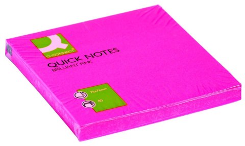Notes samoprzylepny (karteczki) różowe 80k [mm:] 76x76 Q-Connect (KF10516) Q-Connect