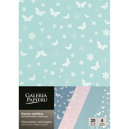 Papier ozdobny (wizytówkowy) Pastelowy Błękit A4 błękitna 200g Galeria Papieru (208922) Galeria Papieru