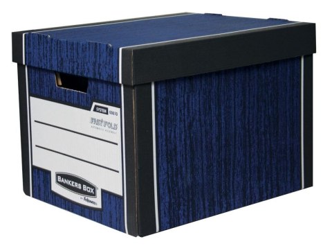 Pudło archiwizacyjne Woodgrain niebieski tektura [mm:] 340x295x 405 Fellowes (0061001-BLUE) Fellowes
