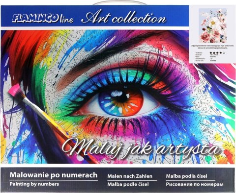 Zestaw kreatywny Malowanie po numerach 40x50cm Kwiaty Flamingo Line (FSY195) Flamingo Line